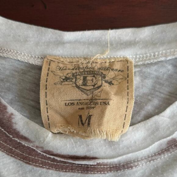 Division E Y2K shirt studded tie dye mens shirt long sleeve size M see thru - Picture 3 of 7